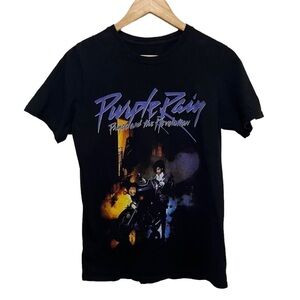 PRINCE Purple Rain Prince and the Revolution Black Cotton T Shirt Size S